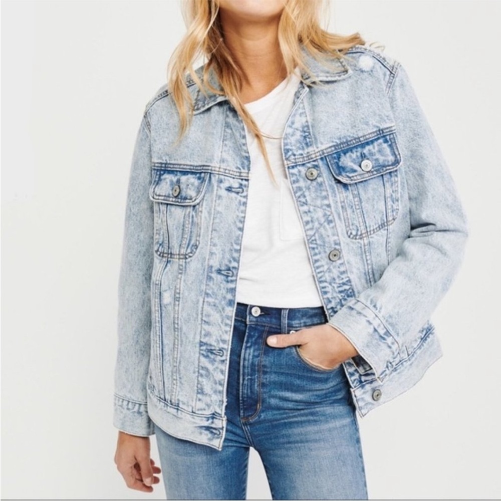 Abercrombie & Fitch Distressed Denim Jacket